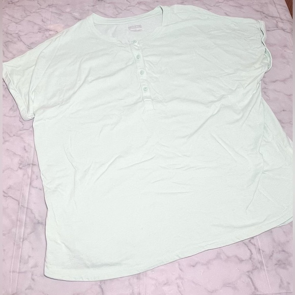 100% Cotton XL Relaxed Henley Tee Mint Green spring Easter Duluth Trading Co - Picture 8 of 9